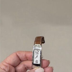 Hermes Brown and Silver Kelly Women's Watch